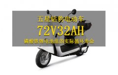 <b>五星钻豹电动车72V32AH磷酸铁锂电池组实际循环寿命是多少次？</b>