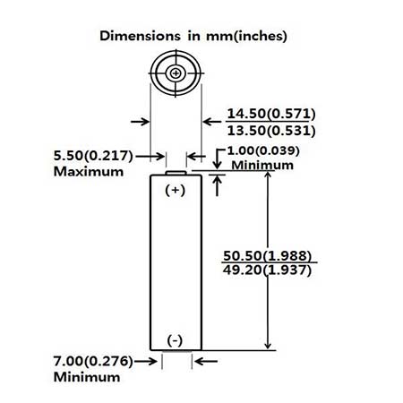 1.5V 3000mAh二硫化亚铁电池 AA 一次性锂电池 不可充电电池外形尺寸