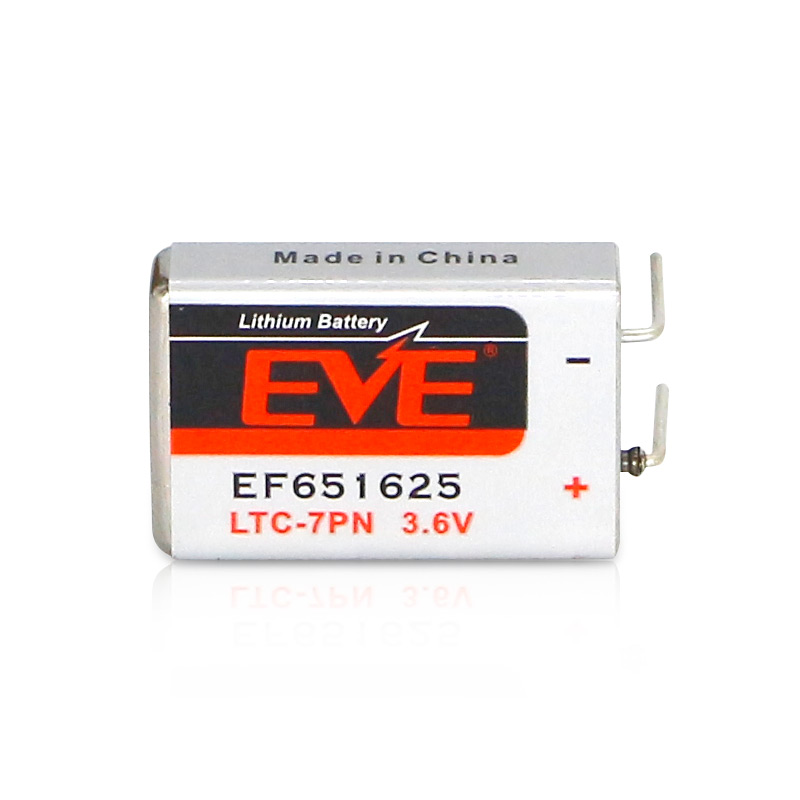 EVE EF651625 3.6V750mAh锂亚硫酰氯不可充电锂电池 方形锂亚电池